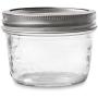 Kerr Wide Mouth Half-Pint Glass Mason Jars 8-Ounces with Lids and Bands 12-Count per Case (1-Case)