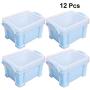 Amosfun Storage Plastic for Candy Cake Snack Gift Party Favors 12pcs (Blue)
