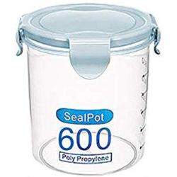 Refaxi Transparent Sealed Cans 600ml Kitchen Storage Box Food Canister Keep Fresh Jar (Blue)