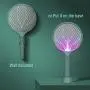 Endbug Insektizide Lampe & Fliegenreizker Schläger 2-in-1, USB-Aufladbare Elektrische Mücken- und Fliegenvernichter für Zuhause Innen- und Außenbereich (Grün)