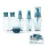Tragbarer Reise-Set mit Sprayflaschen, wasserdichte Kunststoff-Toilettenkörper, wiederverwendbare Behälter-Set für Shampoo, Conditioner, Lotion, ideal für Geschäfts- oder Persönlichkeitsreisen, Set von 10