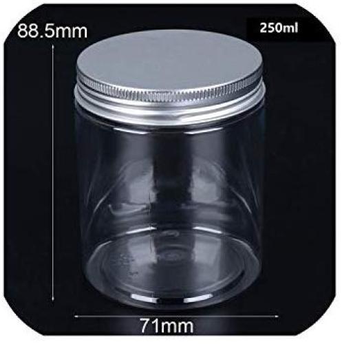 1Pc 30 250Ml Aluminum Cap Cosmetic Tin Pot Lip Balm Jar Containers Oil Wax Empty Transparent Sample Bottle Container,250Ml