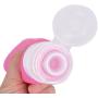 Sankuwen Silicone Travel Bottles Containers Portable Refillable Squeezable Empty Cosmetic Toiletry Containers with Cream Jars,Set of 5