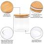 EZOWare Airtight Glass Food Storage Jars Canister/Kitchen Container Set with Natural Bamboo Lids - Set of 5