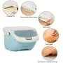 Kitchen Rice Storage, Container Box Fresh Grain Dry Food Sealed Storage Bin Organization, Blue 6KG