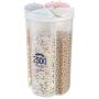 ZSJZHB Separated Grain Storage Tank, Transparent Plastic Coffee Bean Snack Storage Box, Kitchen Food Storage Tank, Grain And Fresh-Keeping Sealed Can