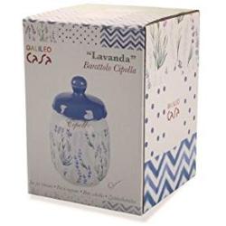 Galileo Casa 2408701 Lavender Onion Jar, Ceramic, Multicoloured