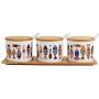 Porcelain condiment jar,Small spice jars Ceramic seasoning pot Ceramic food storage jar Ceramic sugar jar-A