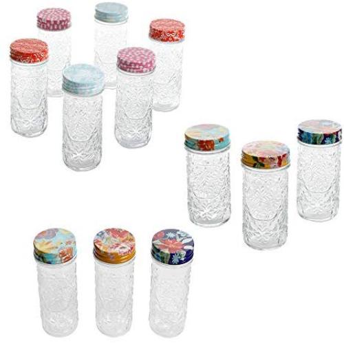 The Pioneer Woman Floral 7-Piece Spice Shelf Set & 4.1-Inch Spice Jars Set of 6