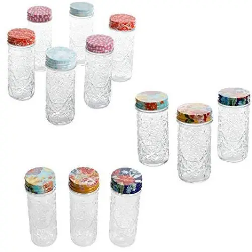 Der Pioneer Woman Floral 7-teilige Gewürzregal-Set & 6-teiliges Set von 4,1-Zoll Gewürzgläsern