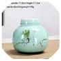 Creative Hand Painted Celadon Pastoral Style Tea Caddy Ceramic Tea Set Tea Can Spice Seasoning Storage Bottle Sealed Jar,B