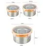 Food Savers 3 packs Food Storage Containers Food Preservation Box Food grade stainless steel Sealed jar Storage Box Fresh-keeping can