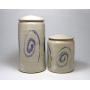 Pottery Kitchen Storage Jar Set of Five Stoneware Covered Jars