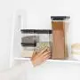 Brabantia Tasty+ Square Canister Set of 4, Dark Grey Brabantia Tasty+ Square Canister Set of 4, Dark Grey