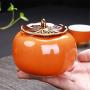 Ceramic Ashtray,Persimmon Decorative Boxes Kaki Food Bins Canisters Portable Tea Cans Jewelry Box Candy Storage Organization Sets Cookie Jars Canisters 60g Mini Gift Xmas (double)