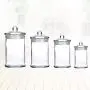 TOPBATHY 4er Set Tragbarer Glas-Lebensmittellagerbehälter mit Dichtung/Lebensmittellagerbehälter, für Tee, Kaffee, Gewürze und mehr – 0,16L + 0,4L + 0,75L + 1,2L