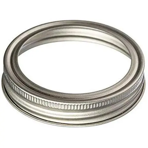 THINKCHANCES Lebensmittelechte und BPA-freie, rostfreie Silber-Aluminium-Metallringe/Bänder für Mason-, Ball- und Konservierungsgläser (12er Pack, Weidengugel)