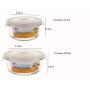 [2-Pack] TIAN CHEN Glass Food Storage Containers with Locking Lids, Small, Borosilicate Glass Lunch Box for Food Storage, Different Capacity, Microwave Oven, Refrigerator Use