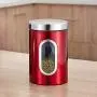 Coffee Beans Sealed Cans Creative Stainless Steel Storage Tank Kitchen Snacks Sealed Cans Red Tea Candy Box Wedding With Gifts (red) Kitchen Storage (Color : Red, Size : 1.5L) Coffee Beans Sealed Cans Creative Stainless Steel Storage Tank Kitchen Snacks Sealed Cans Red Tea Candy Box Wedding With Gifts (red) Kitchen Storage (Color : Red, Size : 1.5L)