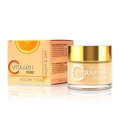 Noche Y Dia Vitamin C Cream - Daily Anti Aging Cream - Anti Wrinkle Moisturizer for Face & Neck - Reduce Appearance of Wrinkles, Fine Lines & Acne - Collagen Booster - SPF 10 - 2.04 oz