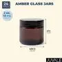 Round Amber Glass Jars with Lids for Cosmetics (2 oz, 24 Pack) Round Amber Glass Jars with Lids for Cosmetics (2 oz, 24 Pack)