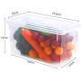 Yl Ly Lebensmittel-Lagerbox mit Griff Küchen-Lebensmittel-Lagerbox versiegelter Glasbehälter Lagerbehälter Kunststoff (Transparente Farbe)