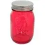 Set 3 Vintage Assorted Color Glass Food Storage Jam Canning Mason Jars with Lids