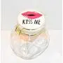 Holiday Home New 7" KISS ME Lips Glass with Ceramic Lid Decorative Air Tight Hinged Canister Storage Jar Holiday Home New 7" KISS ME Lips Glass with Ceramic Lid Decorative Air Tight Hinged Canister Storage Jar
