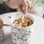 Keramik-Aufbewahrungskrügle mit Bambuschachbrett, luftdichte Deckel, für Tee, Kaffee, Gewürze, Zucker, Mehl (750ml/1350ml/1650ml) (1:125x100mm)