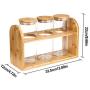 Home Storage Shelf Glass Food Storage Canisters Sealing Bamboo Cover Glass Jars Set Biscuits Candies Spices Cereals Container Log color