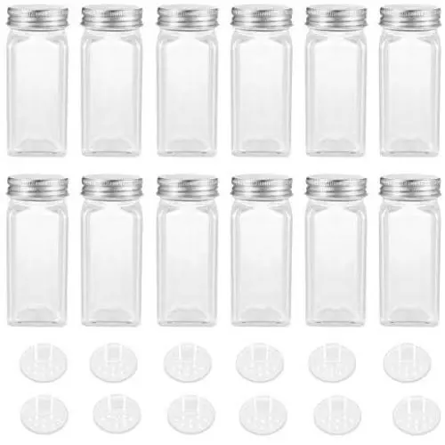 Bouteilles vides carrées 4oz pour épices, herbes et petits articles – 12 pièces BestonZon. Bouteilles vides carrées 4oz pour épices, herbes et petits articles – 12 pièces BestonZon.