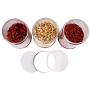 PYXM Flour Container 8 Pcs Clear Plastic Storage Jars Wide-Mouth Plastic Containers with Lids for Dry Foods