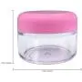 Beauticom 12 Pieces 30 Gram 30 ML (1 Ounce) Round Clear Refillable Empty Plastic Jars with Pink Screw Cap Lids for Storing Loose Powders and Pigments, Makeup and Beauty Samples - BPA Free
