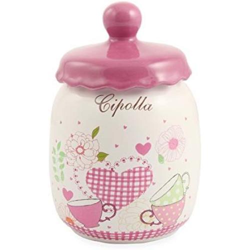 Galileo Casa 2408731 Corazon Onion Jar, Ceramic, Multicoloured