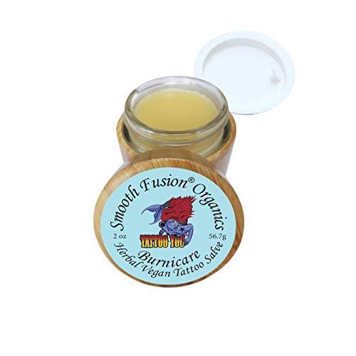 Tattoo You Aftercare, Vegan, 2 Ounce, Stretching Ear Balm, Piercing Aftercare, Bamboo Glass Jar