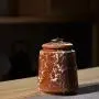 Hellelila Tonsandkeramik Tee- und Teebehälter mit Farbwechsel, Süßigkeitenbehälter mit Deckel, 1 Stück, Küchen- und Gewürzbehälter, Tixingguan Molv