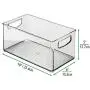 mDesign Plastic Stackable Kitchen Pantry Cabinet, Refrigerator or Freezer Food Storage Bin Container with Handles - Organizer for Fruit, Yogurt, Snacks, Pasta - BPA Free, 10" Long, 6 Pack - Smoke Gray mDesign Plastic Stackable Kitchen Pantry Cabinet, Refrigerator or Freezer Food Storage Bin Container with Handles - Organizer for Fruit, Yogurt, Snacks, Pasta - BPA Free, 10" Long, 6 Pack - Smoke Gray