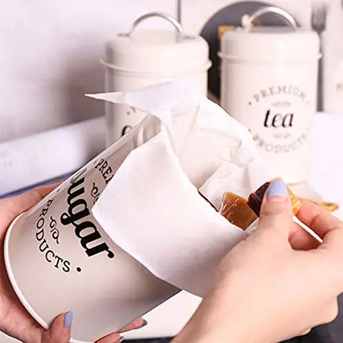 Re2chiOngs Lebensmittel-Aufbewahrungsglas, Tee Kaffee Zucker Aufbewahrungsbehälter Küchengewürzglas Süßigkeitenbehälter mit Deckel - Snap-Fit (3er Set)