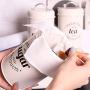 re2chiOngs Food Storage Jar, Tea Coffee Sugar Storage Canister Kitchen Spice Jar Candy Pot with Lid Snap-Fit (3Pcs/Set)