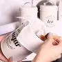 Re2chiOngs Lebensmittel-Aufbewahrungsglas, Tee Kaffee Zucker Aufbewahrungsbehälter Küchengewürzglas Süßigkeitenbehälter mit Deckel - Snap-Fit (3er Set)