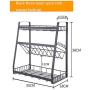 Spice Rack, Convenient Finishing Kitchen Sauce Rack Kitchen Storage Racks Black Three-layer Sauce Bottle Jar Seasoning Rack Kitchen Storage Rack (Color : Black, Size : Square bottom)
