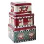 Mei Yun 3Pcs/set Gift Wrap Boxes Christmas Candy Jar Container Storage Box Party Candy Box Gift Boxes (Red)
