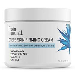 Crepe Firming Cream for Face, Neck, Chest, Legs & Arms – Tightening & Lifting, Anti-Aging, Anti-Wrinkle, Collagen Skin Repair Treatment - Made With Hyaluronic Acid, Alpha Hydroxy & Caffeine – 8 oz