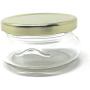 3 oz 100 ml Tureen Clear Glass Jar with Gold Metal Lid by Richards Packaging 12-pack