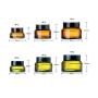 1pcs 15g/30g/50g Empty Amber Green Glass Refillable Bottles Makeup Jar Pot Travel Face Cream Lotion Vials Cosmetic Containers (Color : Brown, Size : 30g)