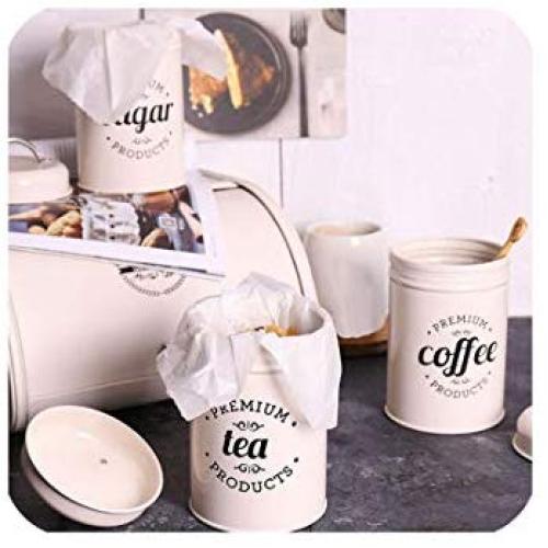 3Pcs/Set Tea Coffee Sugar Storage Canister Kitchen Spice Jar Candy Pot With Lid Kitchen Accessory Supply