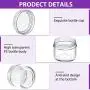 50 Pieces 20g Empty Clear Plastic Pot Jars with Lids Round Cosmetic Sample Containers Mini Travel Jars for Storage of Creams Lipsticks Ear Studs 50 Pieces 20g Empty Clear Plastic Pot Jars with Lids Round Cosmetic Sample Containers Mini Travel Jars for Storage of Creams Lipsticks Ear Studs