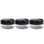 (Quantity: 60 Pieces) Beauticom 15G/15ML (0.5oz) Round Clear Jars with Black Lids for Powdered Eyeshadow, Mineralized Makeup, Cosmetic Samples - BPA Free