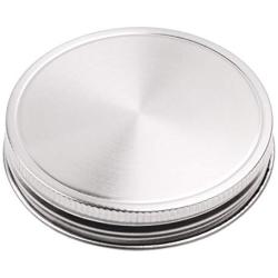 iEFiEL Stainless Steel Air Tight Mason Jar Lids Caps with Silicon Seals for Regular Wide Mouth Jars Rust Resistant 6pcs One Size