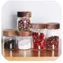 Bouteille de Rangement Cuisine Transparente en Verre de Borosilicate Haute Qualité avec Couvercle en Bois – Organisateur pour Bonbons, Biscuits, Snacks (Diamètre 65mm, Hauteur 55mm, 80mm, 100mm, 120ml, 210ml, 260ml) Bouteille de Rangement Cuisine Transparente en Verre de Borosilicate Haute Qualité avec Couvercle en Bois – Organisateur pour Bonbons, Biscuits, Snacks (Diamètre 65mm, Hauteur 55mm, 80mm, 100mm, 120ml, 210ml, 260ml)